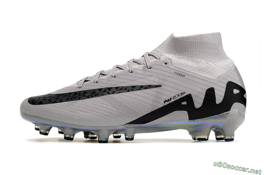 Men's Nike Air Zoom Mercurial Superfly 9 Elite AG Football Boots - Grey/Black/Gold 0