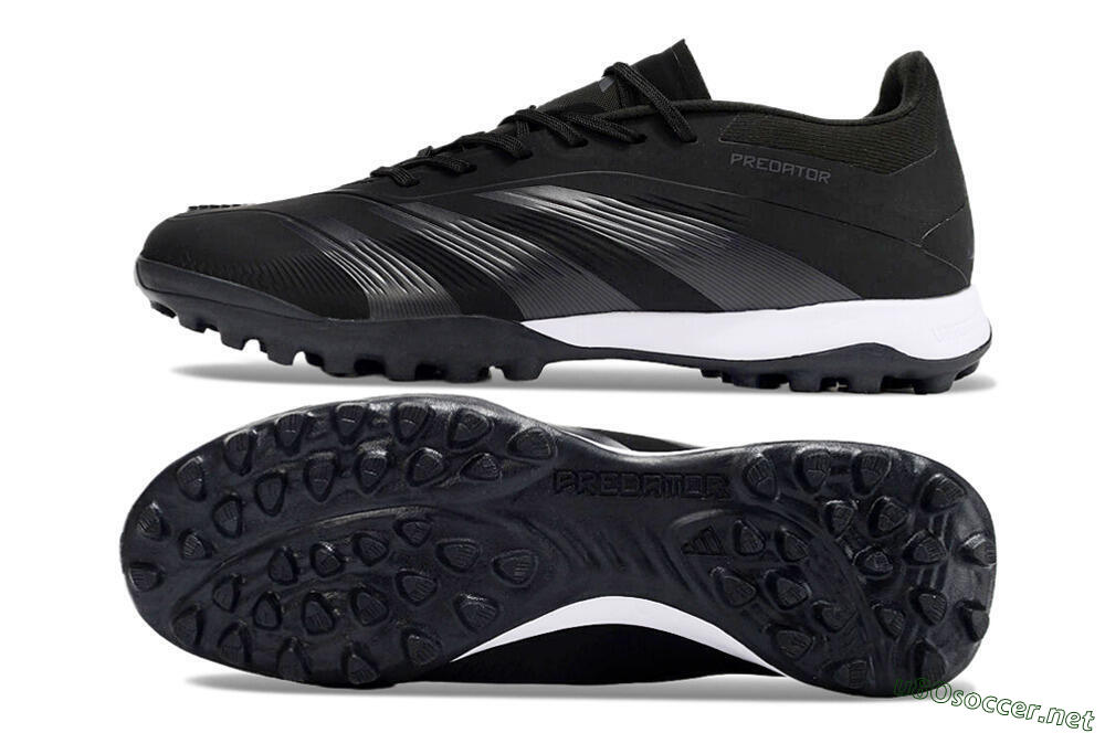 Men's Adidas Predator 24 Elite TF Football Shoes - Black/White 1