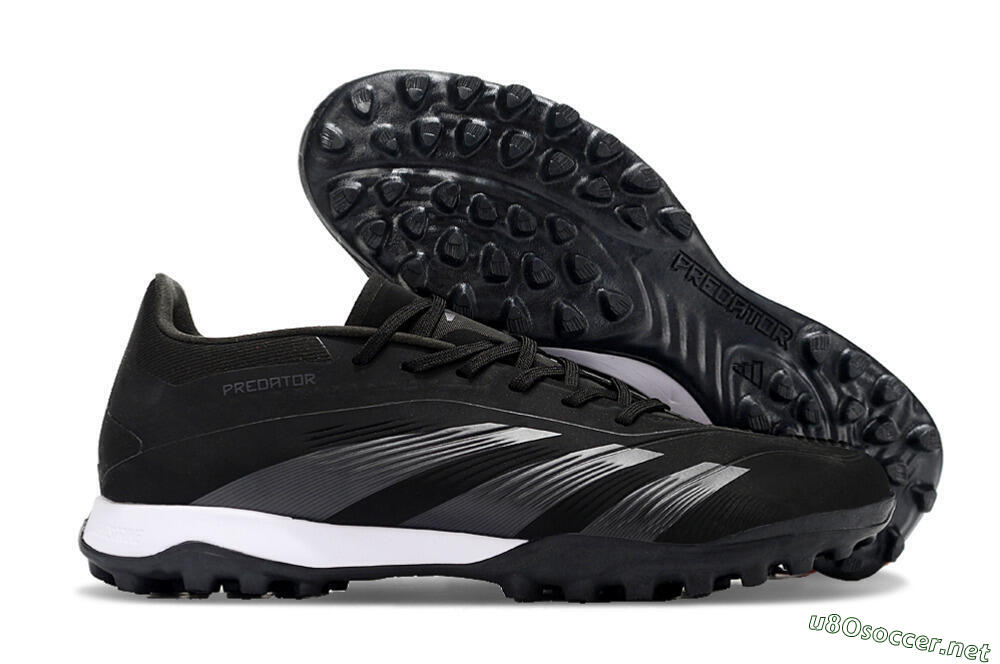 Men's Adidas Predator 24 Elite TF Football Shoes - Black/White 2