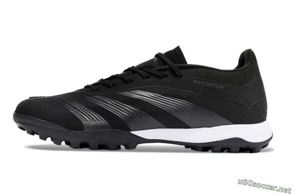 Men's Adidas Predator 24 Elite TF Football Shoes - Black/White 0