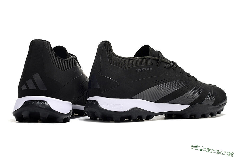 Men's Adidas Predator 24 Elite TF Football Shoes - Black/White 6