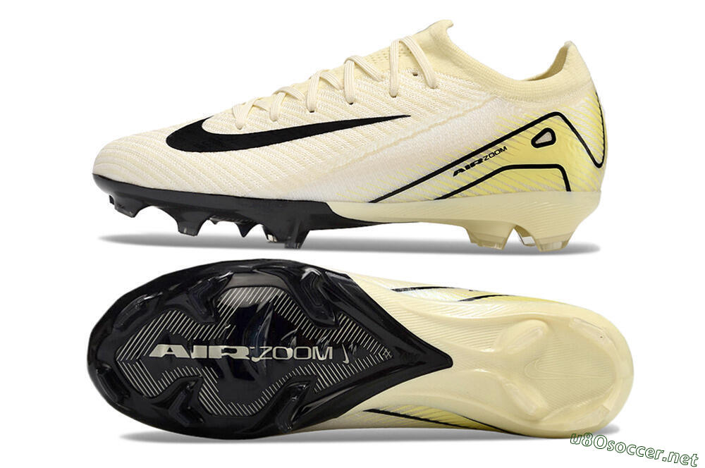 Men's Nike Air Zoom Mercurial Vapor 16 Elite FG Football Boots - Beige/Black/Yellow 1