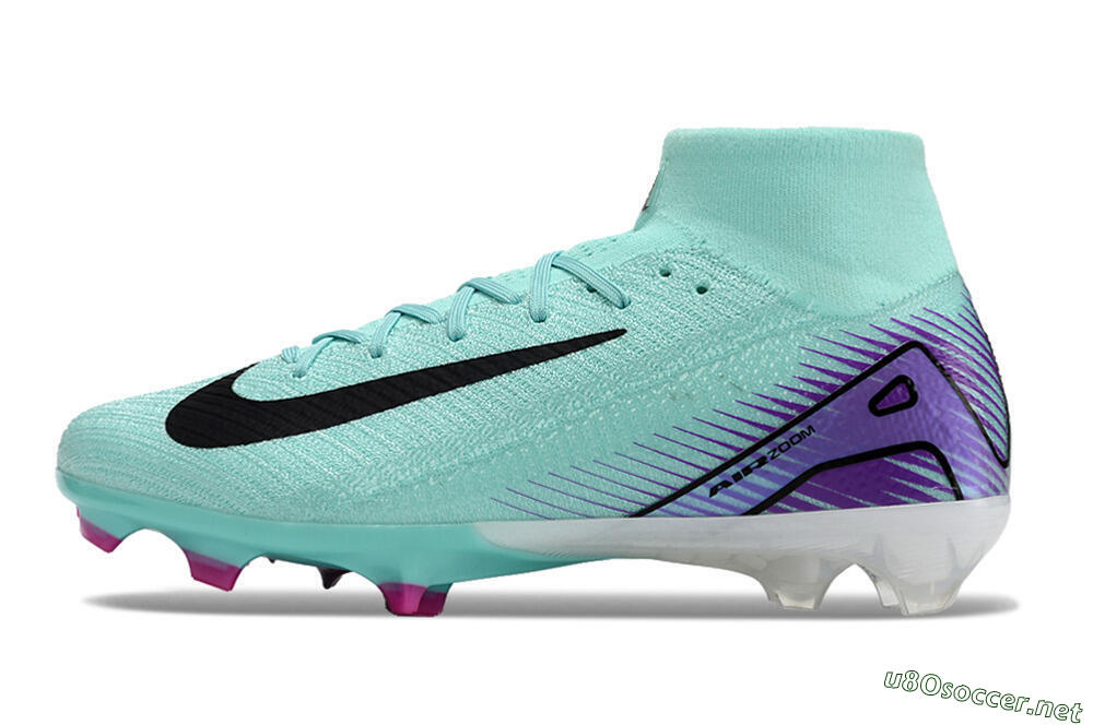 Men's Nike Air Zoom Mercurial Superfly 10 Elite FG Football Boots - Jade/Black/Purple 0