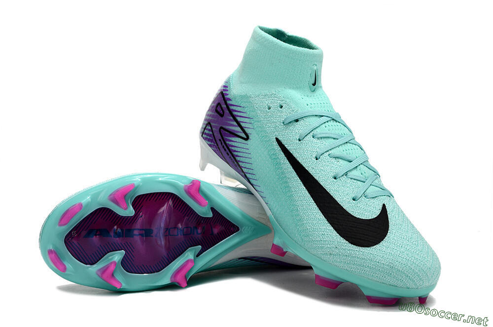 Men's Nike Air Zoom Mercurial Superfly 10 Elite FG Football Boots - Jade/Black/Purple 3