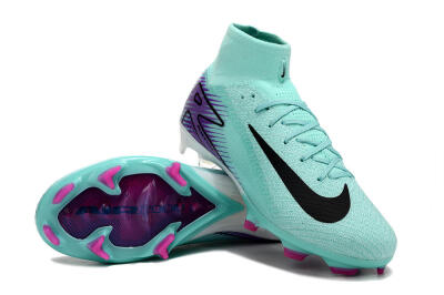 Men's Nike Air Zoom Mercurial Superfly 10 Elite FG Football Boots - Jade/Black/Purple