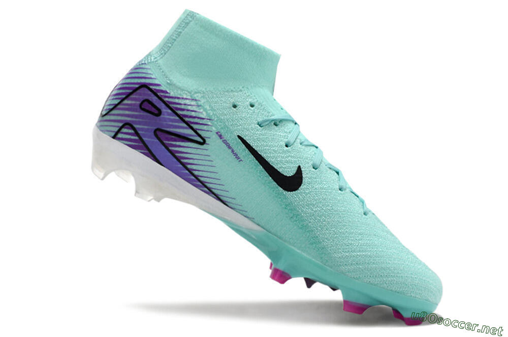 Men's Nike Air Zoom Mercurial Superfly 10 Elite FG Football Boots - Jade/Black/Purple 4