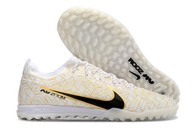 Men's Nike Air Zoom Mercurial Vapor 15 Pro TF Football Shoes - White/Gold/Black