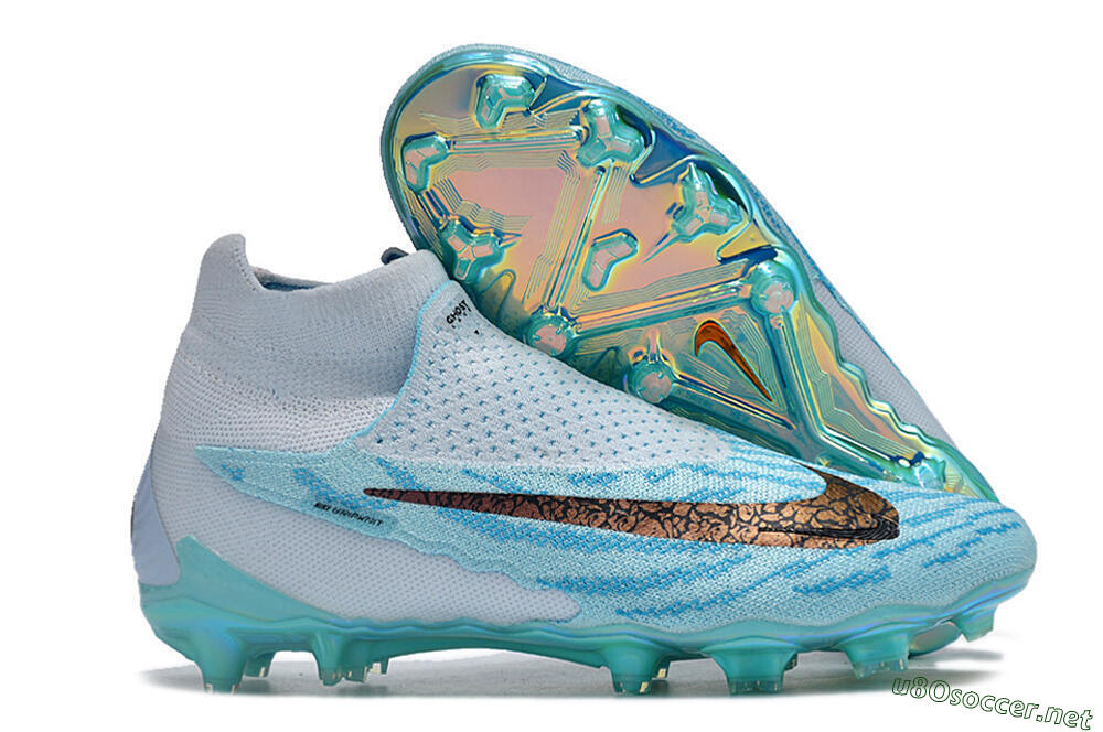 Unisex Nike Phantom GX Elite FG Football Boots - Jade/Black/Gold 2
