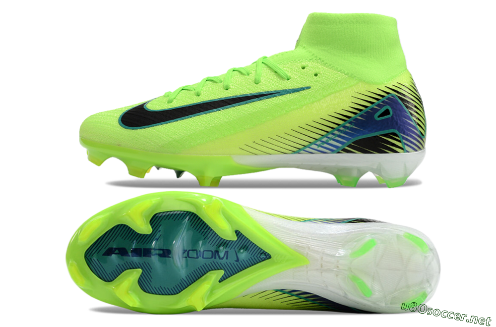 Unisex Nike Air Zoom Mercurial Superfly 10 Elite FG Football Boots - Yellow/Blue/Black 1