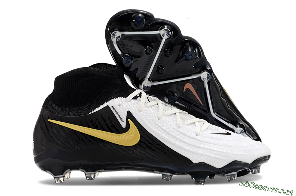 Men's Nike Phantom Luna Elite AG Football Boots - White/Black/Gold 2