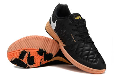 Unisex Nike Lunar Gato 2 IC Football Shoes - Black/White/Yellow