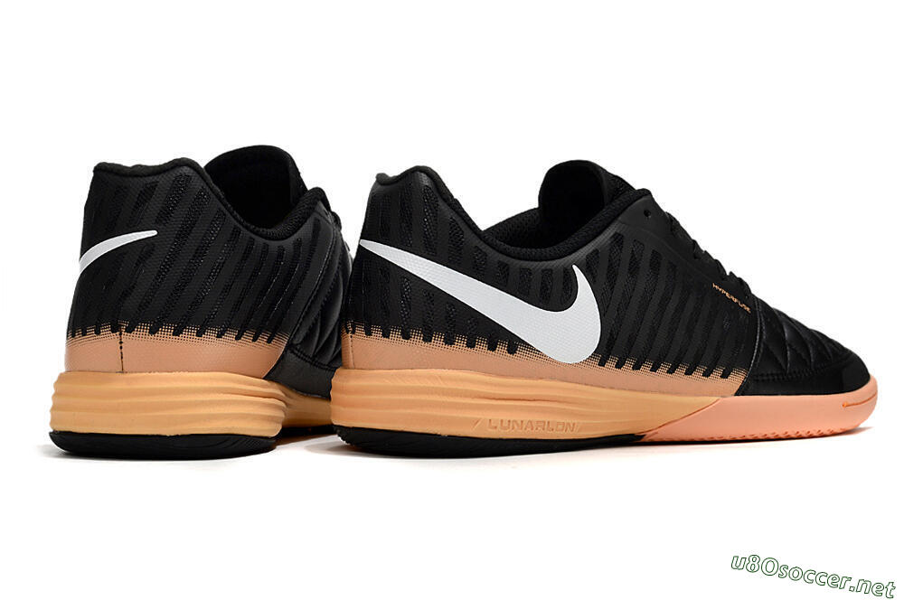 Unisex Nike Lunar Gato 2 IC Football Shoes - Black/White/Yellow 6