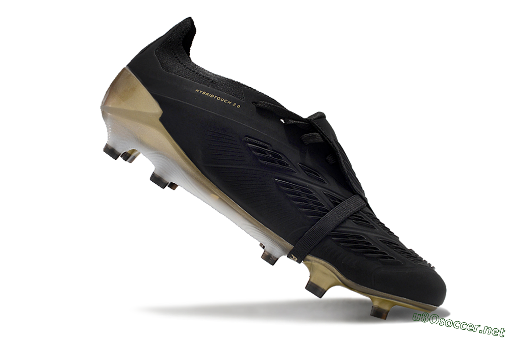 Men's Adidas Predator Elite Foldover Tongue FG Football Boots - Black/White/Gold 4