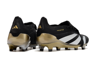 Men's Adidas Predator Elite Foldover Tongue FG Football Boots - Black/White/Gold