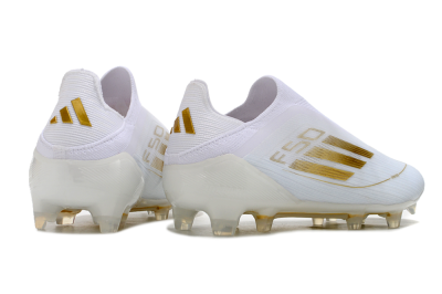 Men's Adidas F50+ Adizero FG Football Boots - White/Gold