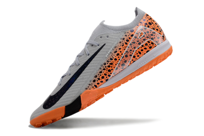 Men's Nike Air Zoom Mercurial Vapor 15 Elite TF Football Shoes - Grey/Orange/Black