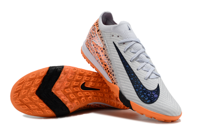 Men's Nike Air Zoom Mercurial Vapor 15 Elite TF Football Shoes - Grey/Orange/Black