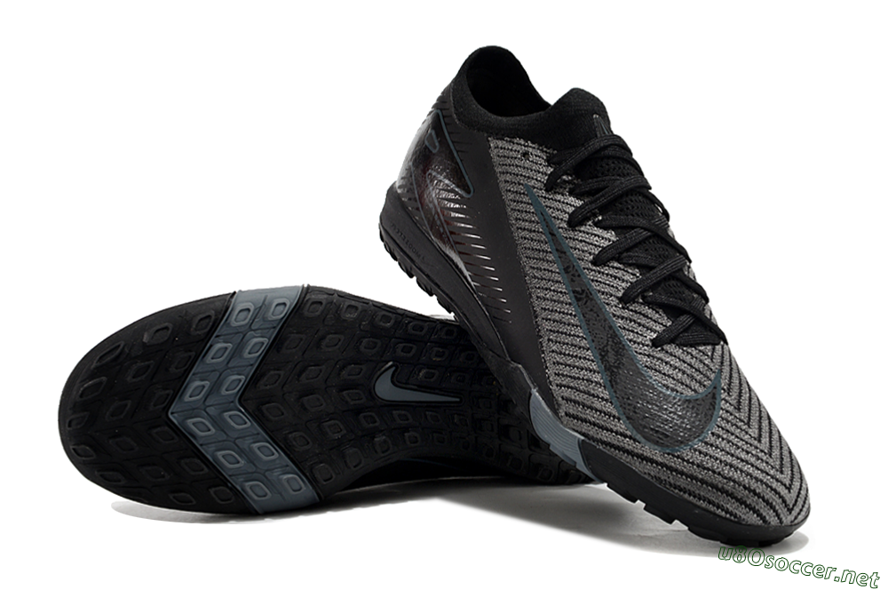 Men's Nike Air Zoom Mercurial Vapor 16 Elite TF Football Shoes - Silver/Black/Blue 3