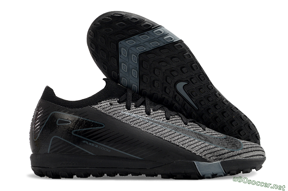 Men's Nike Air Zoom Mercurial Vapor 16 Elite TF Football Shoes - Silver/Black/Blue 2