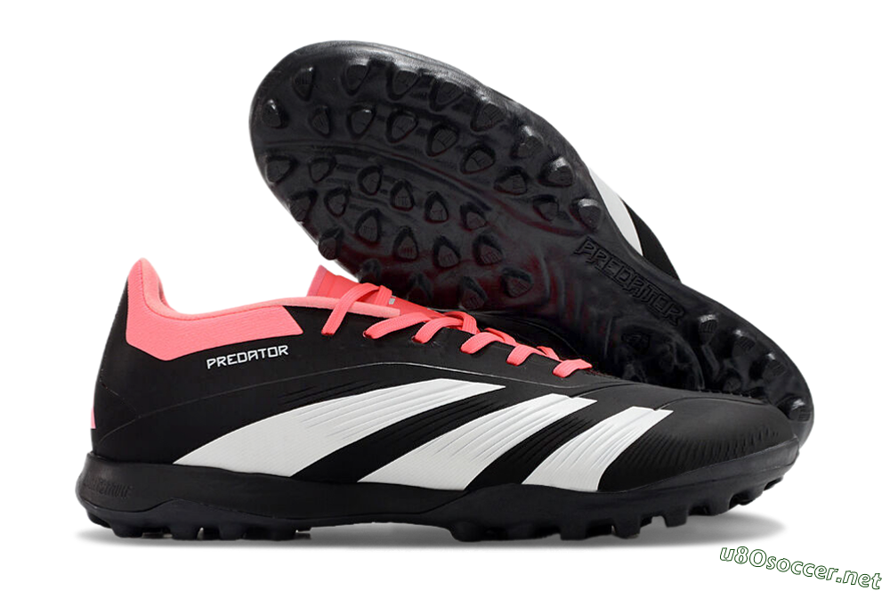 Men's Adidas Predator 24 Elite TF Football Shoes - Black/White/Red 2