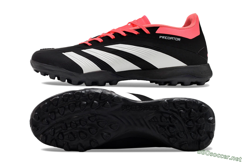 Men's Adidas Predator 24 Elite TF Football Shoes - Black/White/Red 1