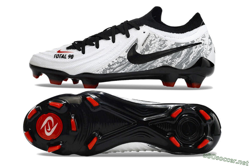 Men's Nike Phantom Luna Elite FG Football Boots - White/Red/Black/Grey 1