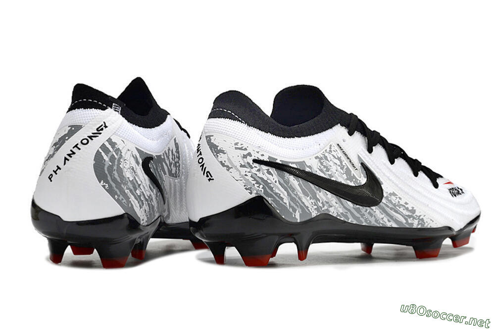 Men's Nike Phantom Luna Elite FG Football Boots - White/Red/Black/Grey 6