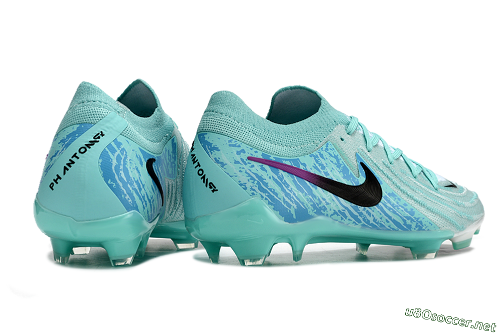 Unisex Nike Phantom Luna 2 Elite LV8 FG Football Boots - Jade/Black/Purple 6
