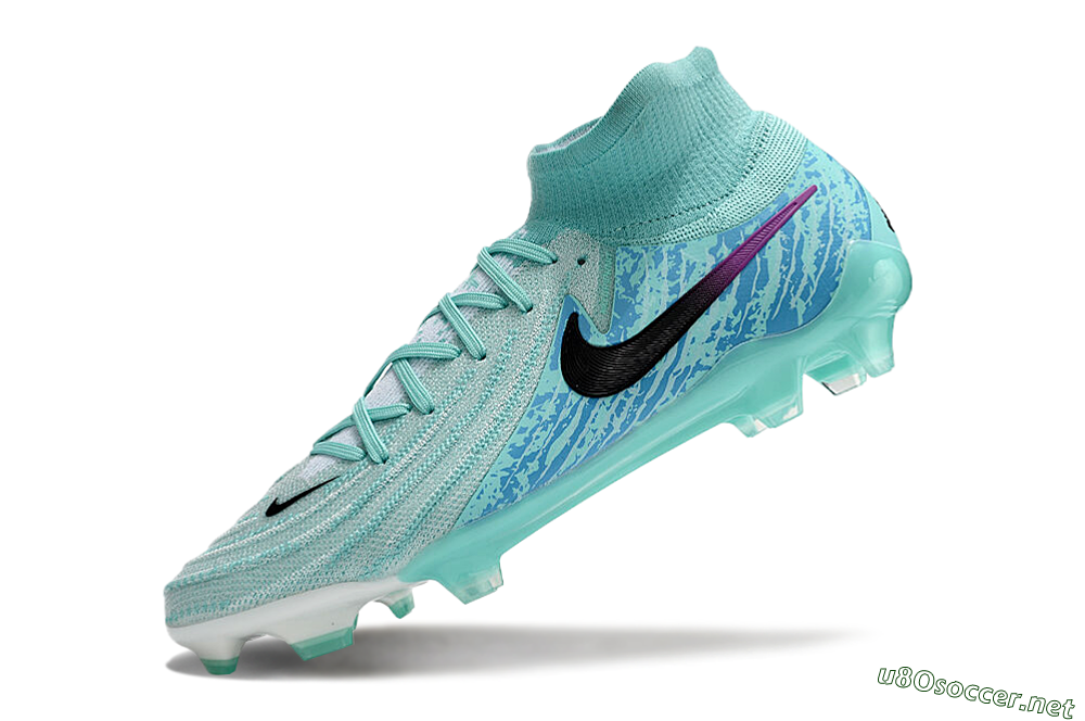 Unisex Nike Phantom Luna 2 Elite LV8 FG Football Boots - Jade/Black/Purple 5