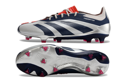 Men's Adidas Predator Accuracy Elite FG Football Boots - Silver/Blue/Red
