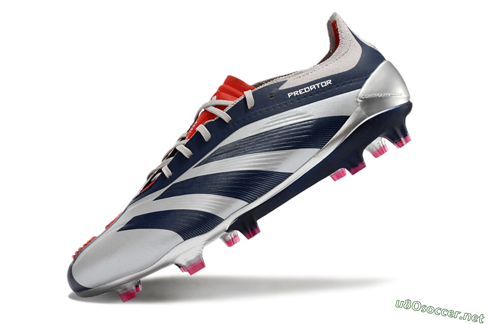 Men's Adidas Predator Accuracy Elite FG Football Boots - Silver/Blue/Red 5