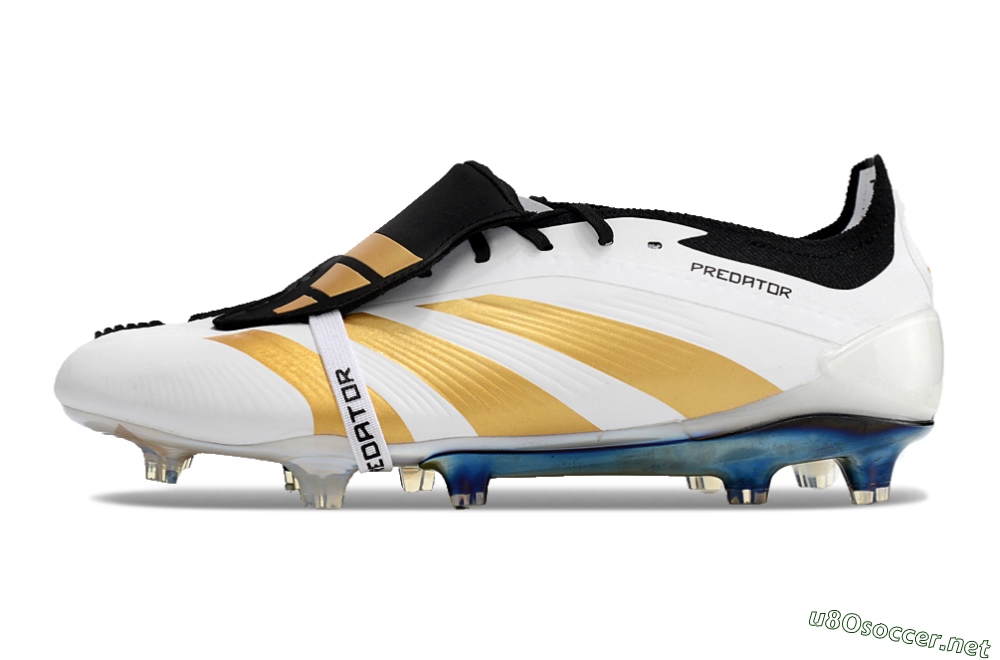 Men's Adidas Predator Elite Foldover Tongue FG Football Boots - White/Gold/Black 0
