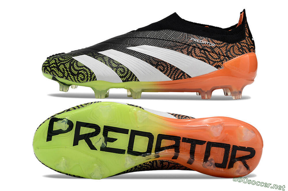 Men's Adidas Predator Accuracy+ FG Football Boots - Black/White/Orange 1