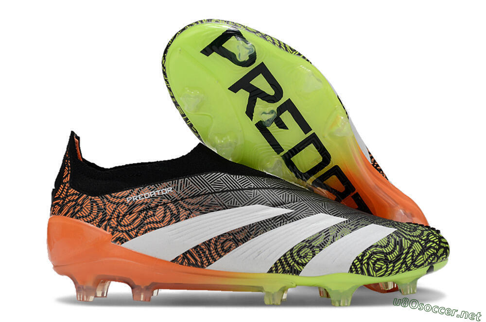Men's Adidas Predator Accuracy+ FG Football Boots - Black/White/Orange 2