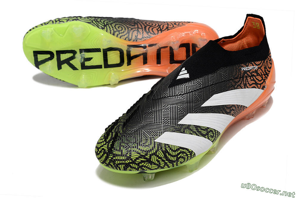 Men's Adidas Predator Accuracy+ FG Football Boots - Black/White/Orange 3