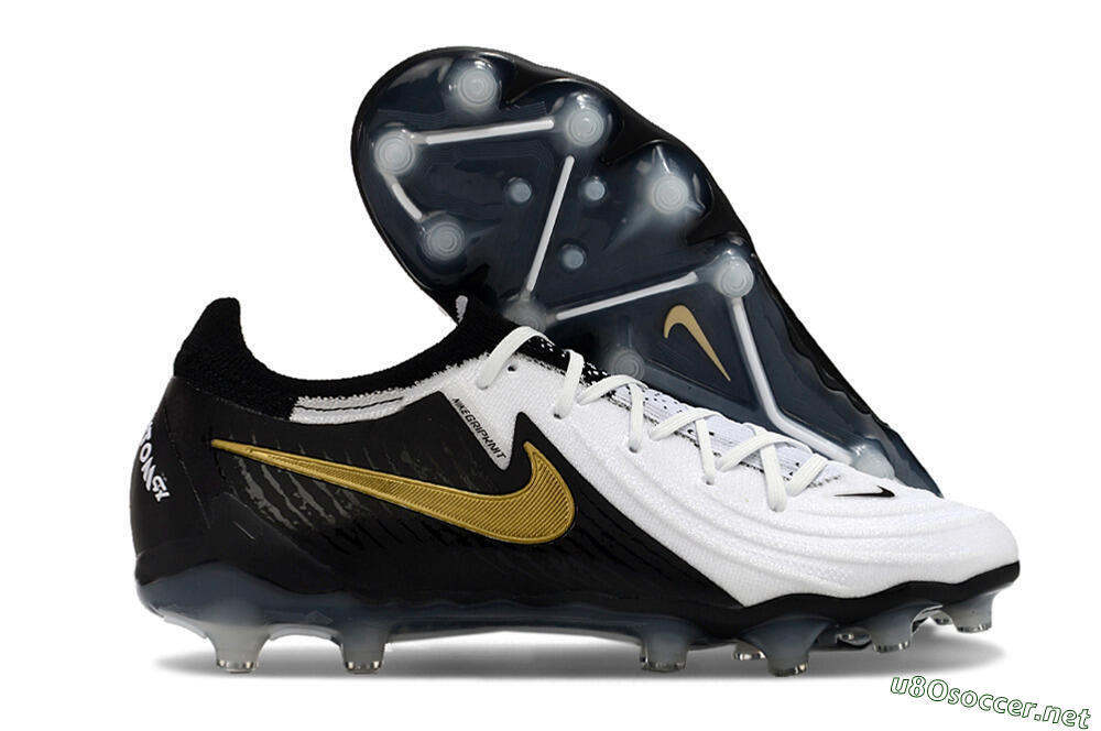 Men's Nike Phantom Luna Elite AG Football Boots - White/Black/Gold 2