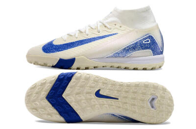 Unisex Nike Air Zoom Mercurial Superfly 10 Elite TF Football Shoes - Beige/Blue