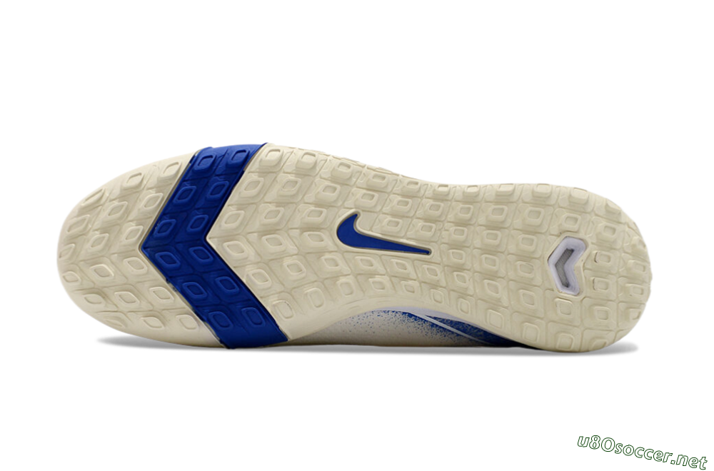 Unisex Nike Air Zoom Mercurial Superfly 10 Elite TF Football Shoes - Beige/Blue 6