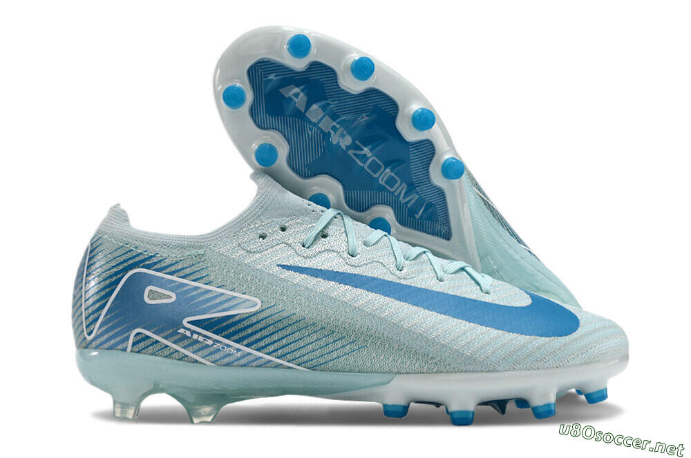 Unisex Nike Air Zoom Mercurial Vapor 16 Elite AG Football Boots - Jade/Beige/Blue 2
