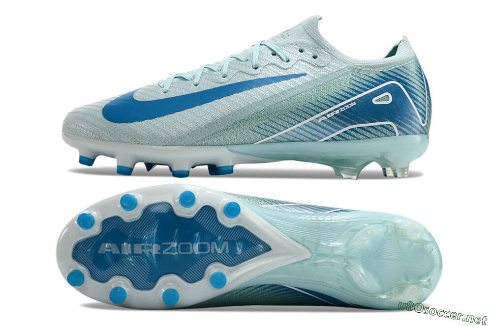 Unisex Nike Air Zoom Mercurial Vapor 16 Elite AG Football Boots - Jade/Beige/Blue 1