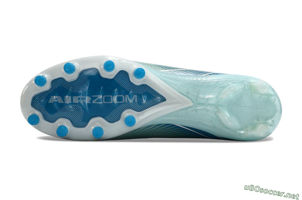 Unisex Nike Air Zoom Mercurial Vapor 16 Elite AG Football Boots - Jade/Beige/Blue 6