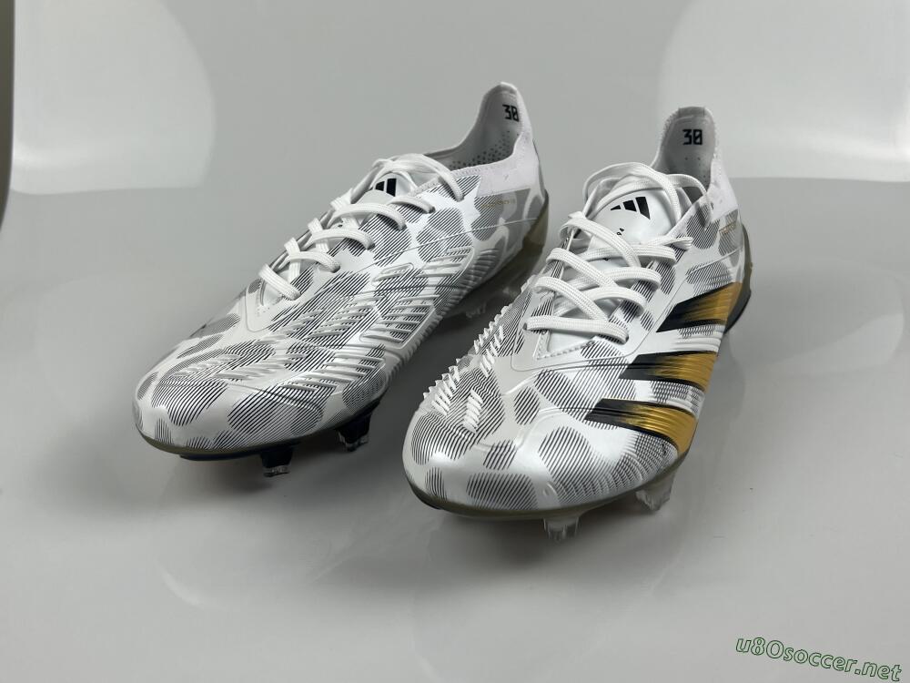 Men's Adidas Predator Elite FG Football Boots - White/Grey/Gold 7