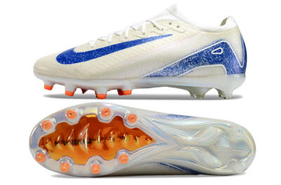 Unisex Nike Air Zoom Mercurial Vapor 16 Elite AG Football Boots - Beige/Blue