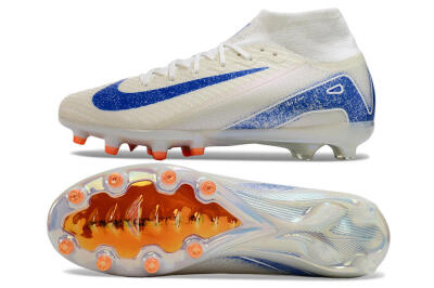 Unisex Nike Air Zoom Mercurial Superfly 10 Elite AG Football Boots - Beige/Blue