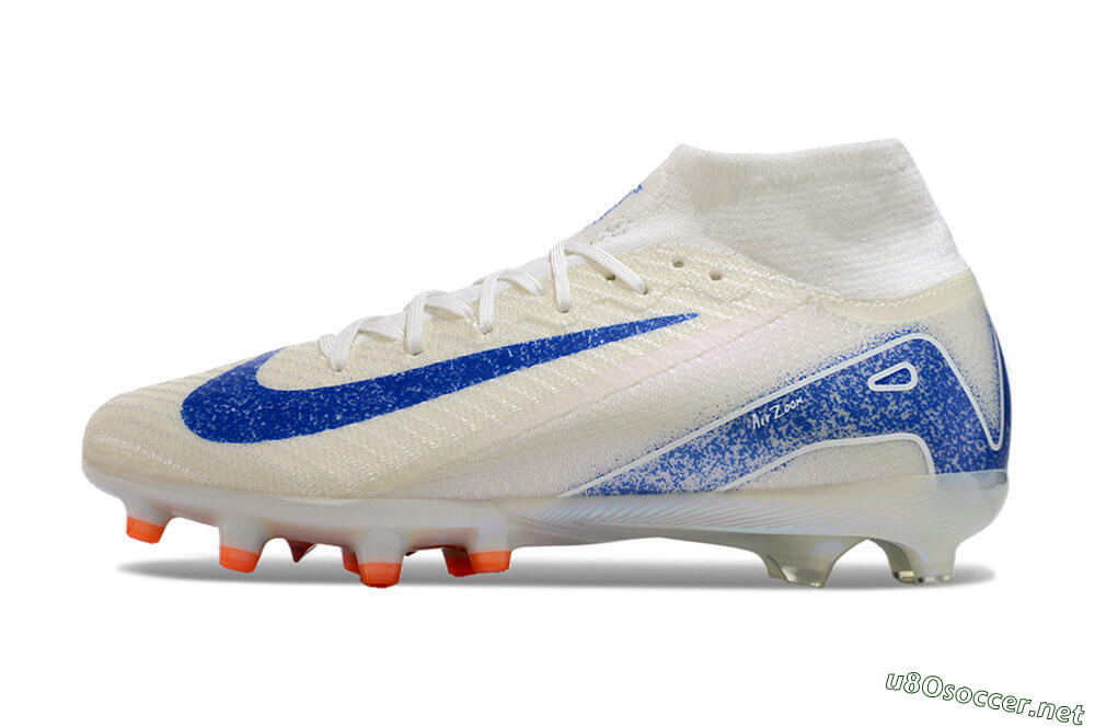 Unisex Nike Air Zoom Mercurial Superfly 10 Elite AG Football Boots - Beige/Blue 0