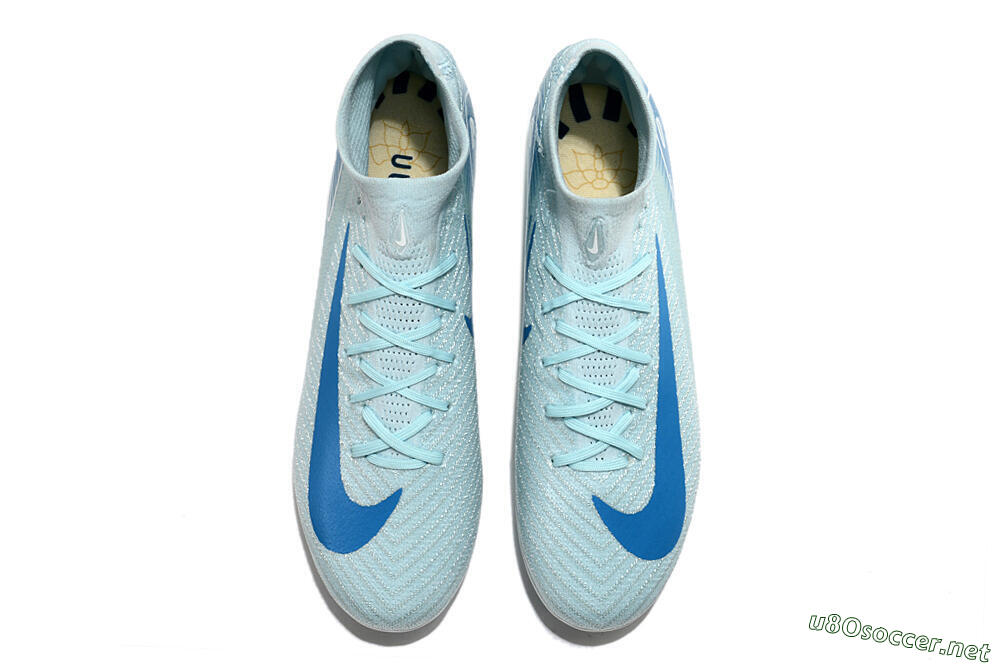 Unisex Nike Air Zoom Mercurial Superfly 10 Elite AG Football Boots - Jade/Beige/Blue 4