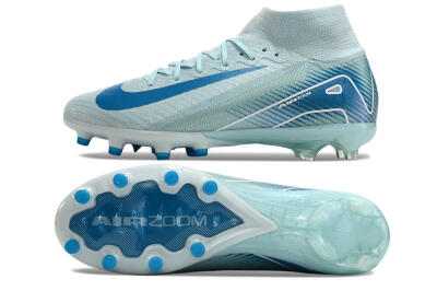 Unisex Nike Air Zoom Mercurial Superfly 10 Elite AG Football Boots - Jade/Beige/Blue