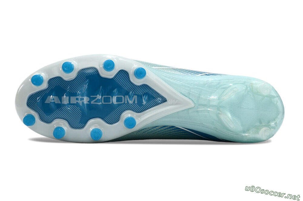 Unisex Nike Air Zoom Mercurial Superfly 10 Elite AG Football Boots - Jade/Beige/Blue 6