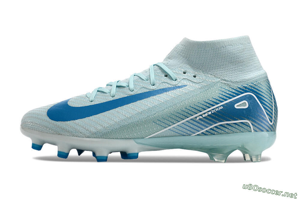 Unisex Nike Air Zoom Mercurial Superfly 10 Elite AG Football Boots - Jade/Beige/Blue 0