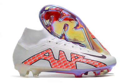Men's Nike Air Zoom Mercurial Superfly 9 Elite FG Football Boots - White/Red